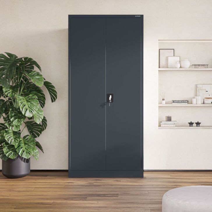 Metāla dokumentu skapis JAN H, 900 x 1950 x 400 mm, antracīta krāsā