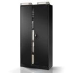 Metāla dokumentu skapis JAN H, 900 x 1950 x 400 mm, melns