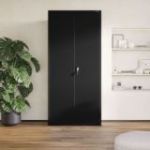 Metāla dokumentu skapis JAN H, 900 x 1950 x 400 mm, melns