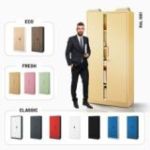 Liels skapis ar plauktiem JAN H, 900 x 1950 x 400 mm, Fresh Style: bēšs