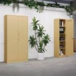 Liels skapis ar plauktiem JAN H, 900 x 1950 x 400 mm, Fresh Style: bēšs