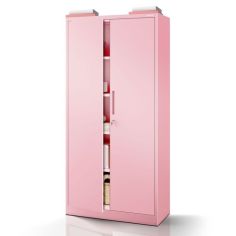 JAN H personīgo dokumentu skapis, 900 x 1950 x 400 mm, Fresh Style: pūderrozā krāsā