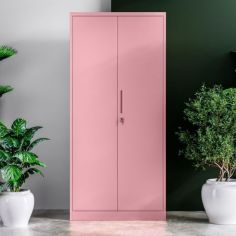 JAN H personīgo dokumentu skapis, 900 x 1950 x 400 mm, Fresh Style: pūderrozā krāsā 2