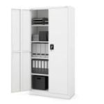 JAN metāla biroja skapis, 900 x 1850 x 400 mm, Smart: balts