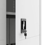 JAN metāla biroja skapis, 900 x 1850 x 400 mm, Smart: balts