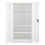 JAN metāla biroja skapis, 900 x 1850 x 400 mm, Smart: balts