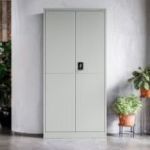 JAN metāla biroja skapis, 900 x 1850 x 400 mm, Smart: pelēks