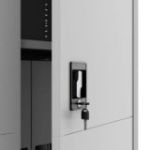 JAN metāla biroja skapis, 900 x 1850 x 400 mm, Smart: pelēks