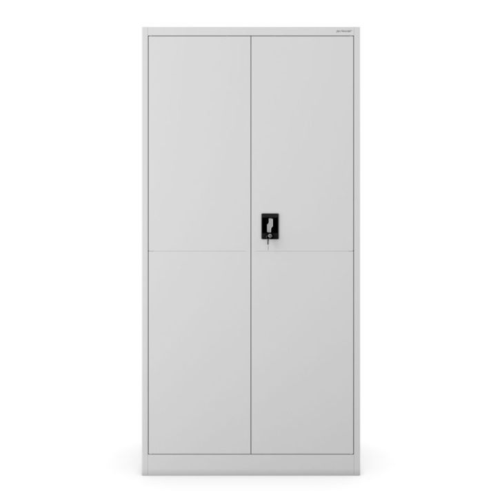 JAN metāla biroja skapis, 900 x 1850 x 400 mm, Smart: pelēks