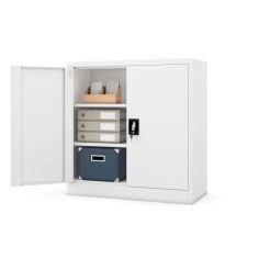 BEATA metāla skapis ar plauktiem, 900 x 930 x 400 mm, balts 2