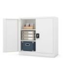 BEATA metāla skapis ar plauktiem, 900 x 930 x 400 mm, balts