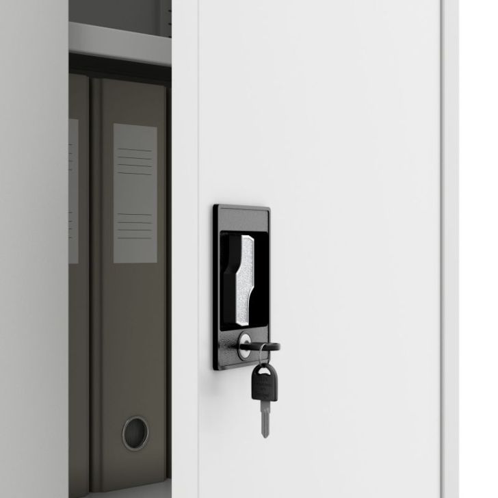 BEATA metāla skapis ar plauktiem, 900 x 930 x 400 mm, balts