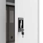 BEATA metāla skapis ar plauktiem, 900 x 930 x 400 mm, balts