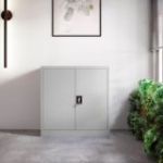 BEATA slēdzams dokumentu skapis, 900 x 930 x 400 mm, pelēks