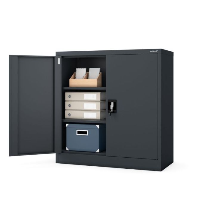 BEATA tērauda biroja skapis, 900 x 930 x 400 mm, antracīta krāsā