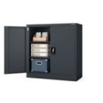 BEATA tērauda biroja skapis, 900 x 930 x 400 mm, antracīta krāsā