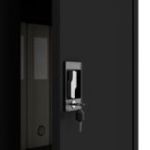 BEATA metāla skapis ar durvīm, 900 x 930 x 400 mm, melns