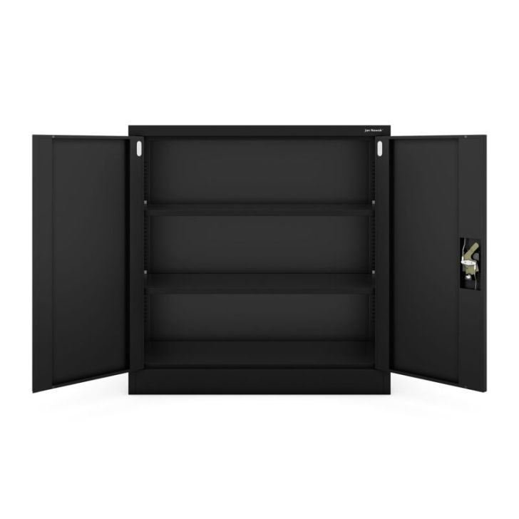 BEATA metāla skapis ar durvīm, 900 x 930 x 400 mm, melns