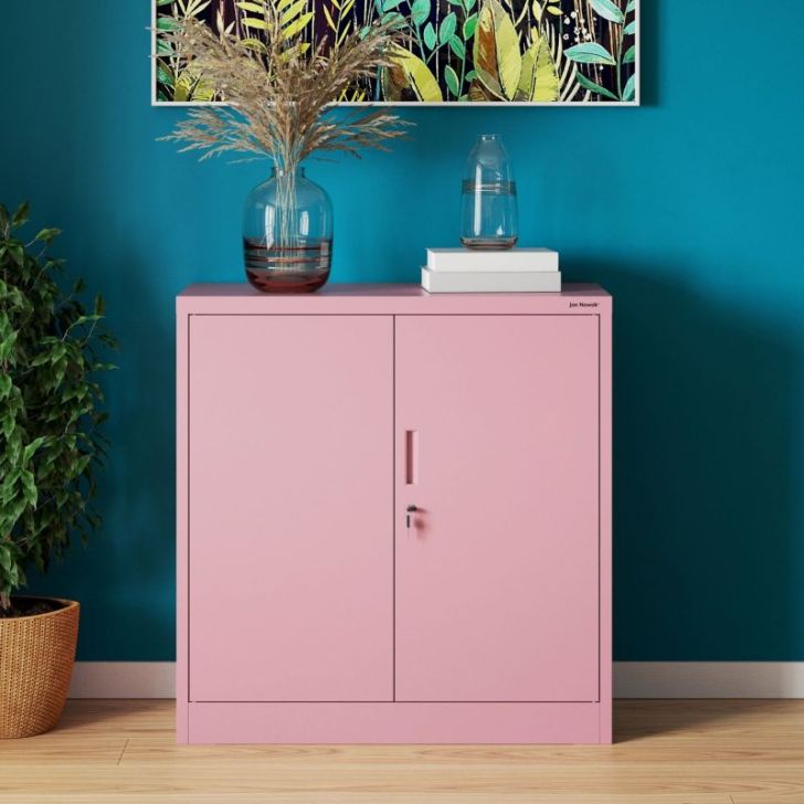 BEATA plauktu skapis, 900 x 930 x 400 mm, Fresh Style: pūderrozā