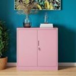 BEATA plauktu skapis, 900 x 930 x 400 mm, Fresh Style: pūderrozā