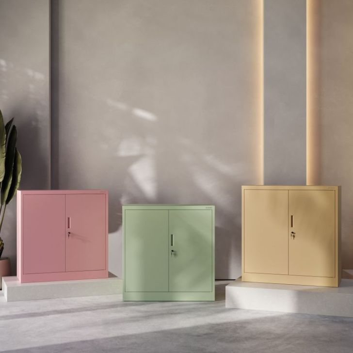 BEATA metāla skapis, 900 x 930 x 400 mm, Fresh Style: pasteļzaļš