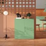 BEATA metāla skapis, 900 x 930 x 400 mm, Fresh Style: pasteļzaļš