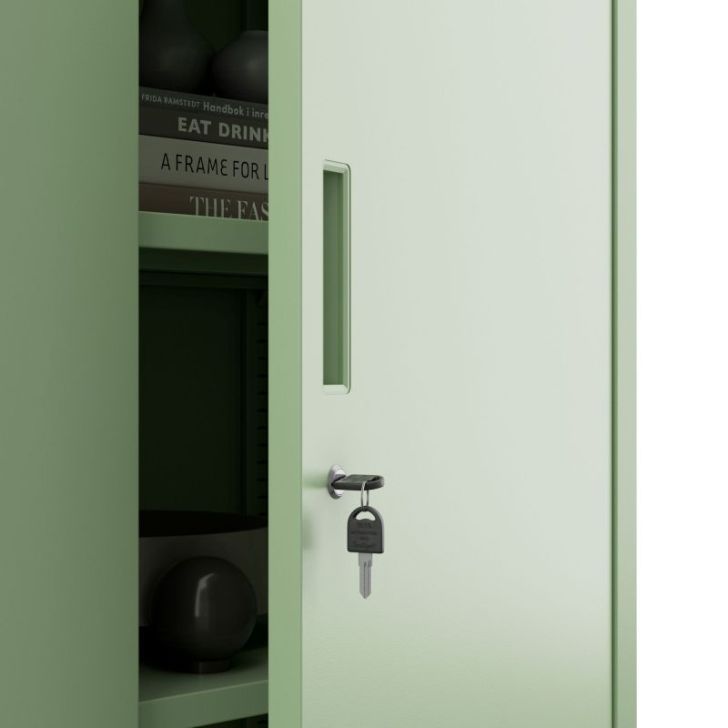 BEATA metāla skapis, 900 x 930 x 400 mm, Fresh Style: pasteļzaļš