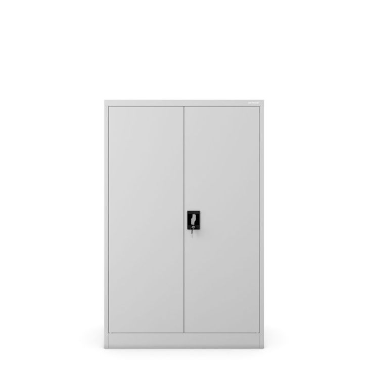 KEVIN metāla biroja dokumentu skapis, 900 x 1400 x 400 mm, pelēks