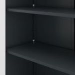 KEVIN metāla biroja dokumentu skapis, 900 x 1400 x 400 mm, antracīta baltā krāsā