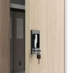 KEVIN metāla biroja skapis, 900 x 1400 x 400 mm, Eco Design: balts/sonoma ozols