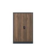 KEVIN metāla biroja skapis, 900 x 1400 x 400 mm, Eco Design: antracīts/valrieksts