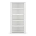 Metāla biroja dokumentu skapis ar rullo žalūzijām DAMIAN, 900 x 1850 x 450 mm, balts