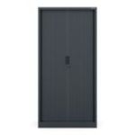 Metāla biroja dokumentu skapis ar rullo žalūzijām DAMIAN, 900 x 1850 x 450 mm, antracīta krāsā