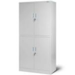 Metāla dokumentu skapis MAGDA, 900 x 1850 x 400 mm, pelēks