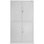 Metāla dokumentu skapis MAGDA, 900 x 1850 x 400 mm, pelēks