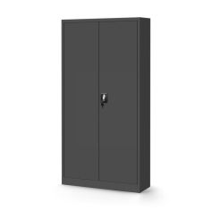 TOMASZ metāla biroja dokumentu skapis, 900 x 1850 x 450 mm, antracīta krāsā