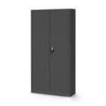 TOMASZ metāla biroja dokumentu skapis, 900 x 1850 x 450 mm, antracīta krāsā