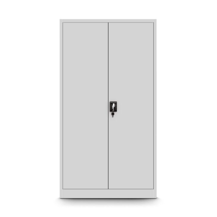 TOMASZ metāla biroja dokumentu skapis, 900 x 1850 x 450 mm, pelēks