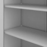 Skapis ar stikla durvīm un stiklu AMELIA, 900 x 1850 x 400 mm, pelēks