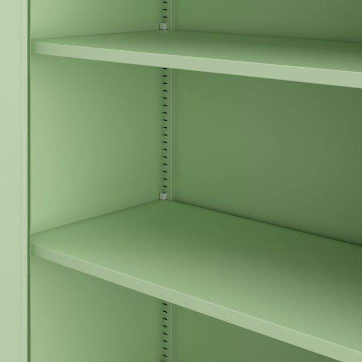 Stikla skapis AMELIA, 900 x 1850 x 400 mm, Fresh Style: pasteļzaļš