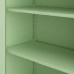 Stikla skapis AMELIA, 900 x 1850 x 400 mm, Fresh Style: pasteļzaļš