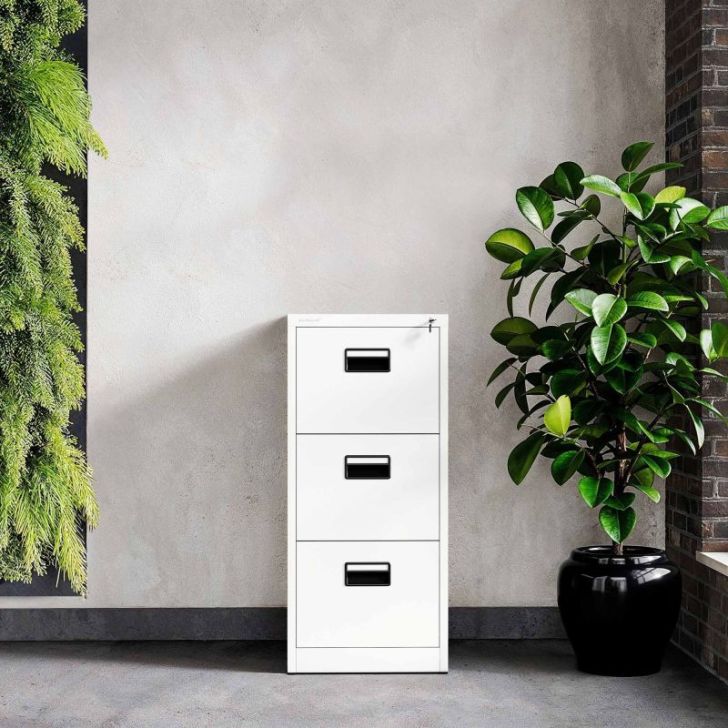 Metāla dokumentu skapis SARA V3, 460 x 1020 x 620 mm, balts