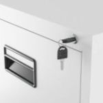 Metāla dokumentu skapis SARA V3, 460 x 1020 x 620 mm, balts