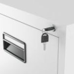 Metāla dokumentu skapis SARA V4, 460 x 1320 x 620 mm, balts