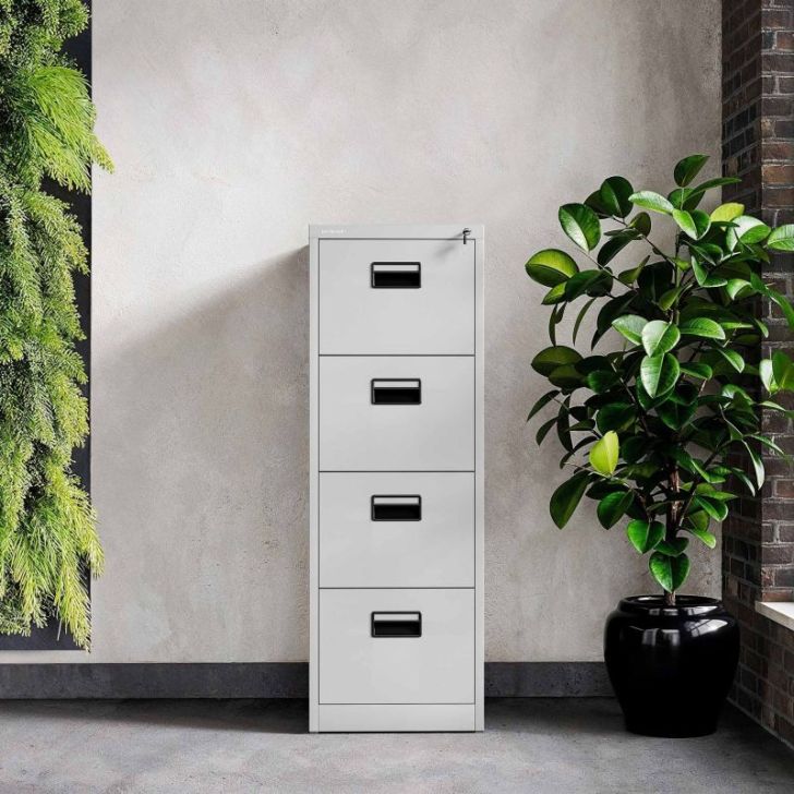 Metāla dokumentu skapis SARA V4, 460 x 1320 x 620 mm, pelēks