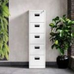 Metāla dokumentu skapis SARA V5, 460 x 1630 x 620 mm, balts