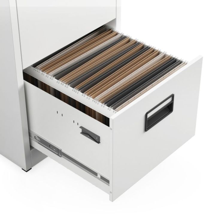 Metāla dokumentu skapis SARA V5, 460 x 1630 x 620 mm, balts