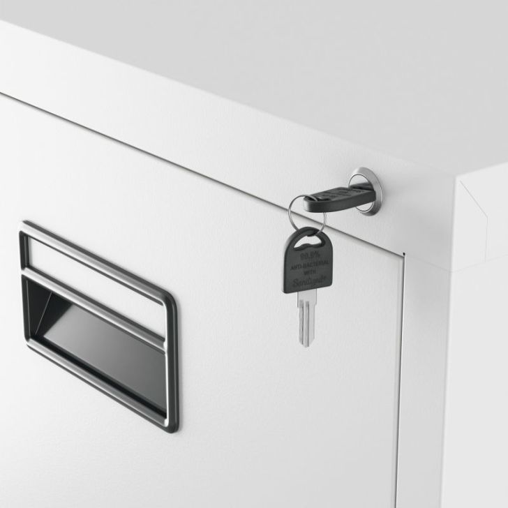 Metāla dokumentu skapis SARA V5, 460 x 1630 x 620 mm, balts