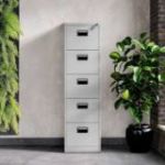 Metāla dokumentu skapis SARA V5, 460 x 1630 x 620 mm, pelēks