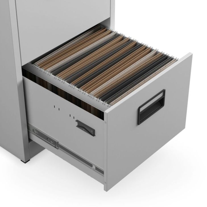 Metāla dokumentu skapis SARA V5, 460 x 1630 x 620 mm, pelēks